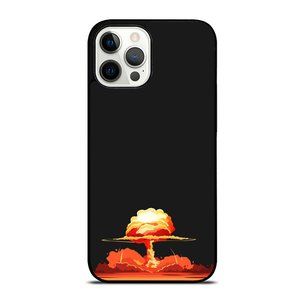 Minimalist Explosive Atomic Bomb Black BG iPhone Case